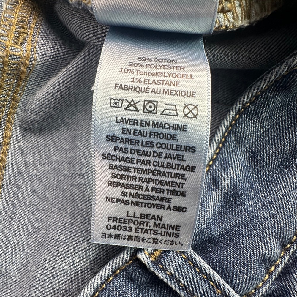 L.L.Bean Jeans Womens 10 Pet 1912 Skinny Blue Coolmax Tencel Stretch Excellent - Picture 11 of 12